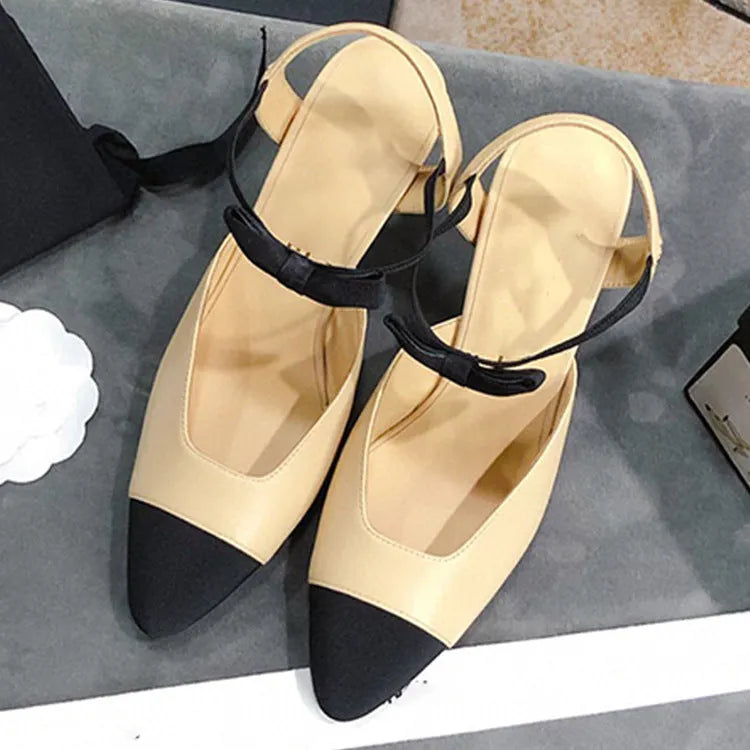 French Small Fragrant Wind Toe Cap Sandals - Bellarte Enchanté French Small Fragrant Wind Toe Cap Sandals
